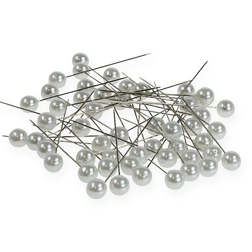 Floristik24 Pearl Head Pins White Ø10mm 60mm