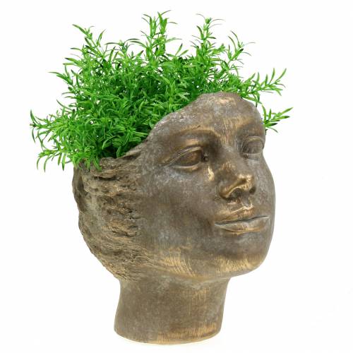 Floristik24 Head planter plant bust gold H24cm