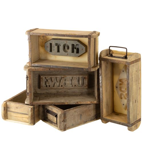 Product Planter wooden brick shape wood upcycling 32×15×10cm