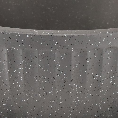 Product Plant pot plastic bowl with grooves anthracite Ø30cm