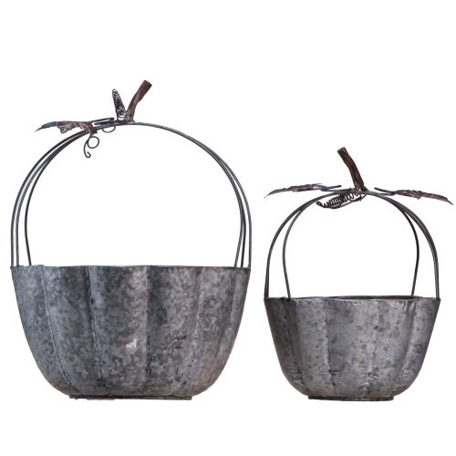 Product Plant bowl metal pumpkin decorative pot zinc Ø21/30cm set of 2pcs