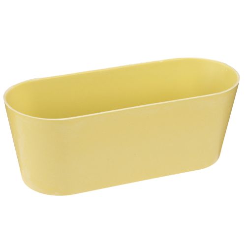 Plant bowl oval decorative bowl plastic yellow 27×11×10cm 3pcs