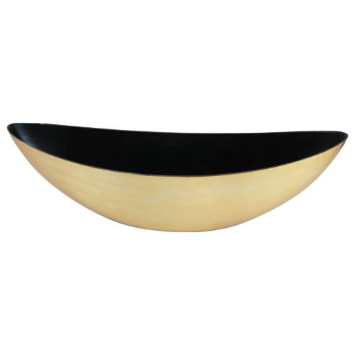 Floristik24 Plant bowl plant boat black gold 55×15×18cm