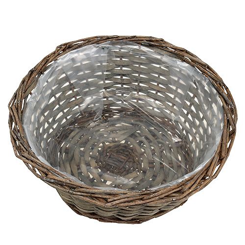 Floristik24 Plant bowl round gray Ø30cm H16cm 1pc