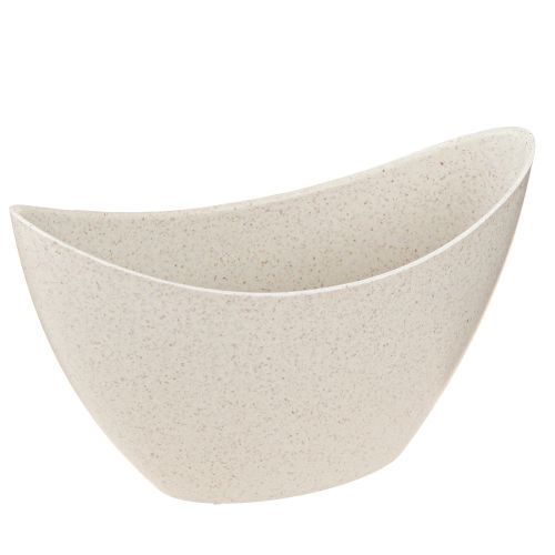 Plant Boat Decorative Bowl Plastic Beige 20×9cm H12cm 3pcs