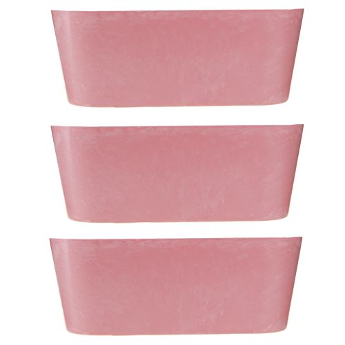 Product Planting boat planting bowl oval pink 27×11×10cm 3 pcs