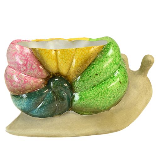 Product Decorative snail plant pot ceramic flower pot colorful 19×8.5×11cm