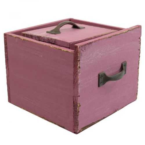 Product Plant drawer plant box wood purple 12.5/16cm set of 2