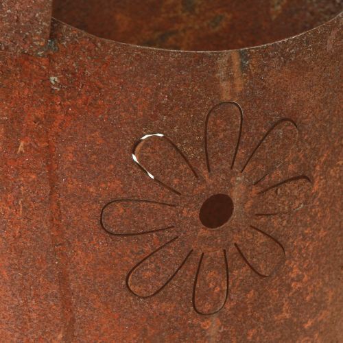 Product Decorative planter Metal Handbag with handles Rust H37cm