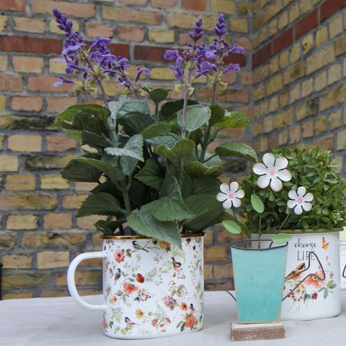 Product Plant cup Enamel cup for planting flowers Ø11cm