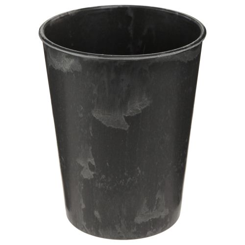 Plant pot plastic anthracite Ø13cm H16.5cm 4pcs