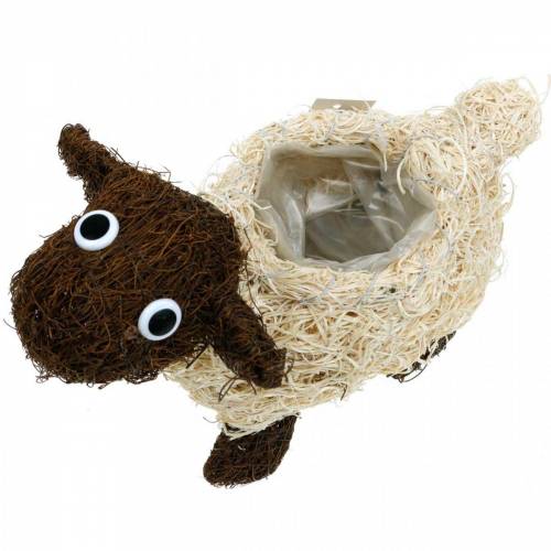Product Plant Pot Sheep Vine Brown Bleached 35×14cm H26cm