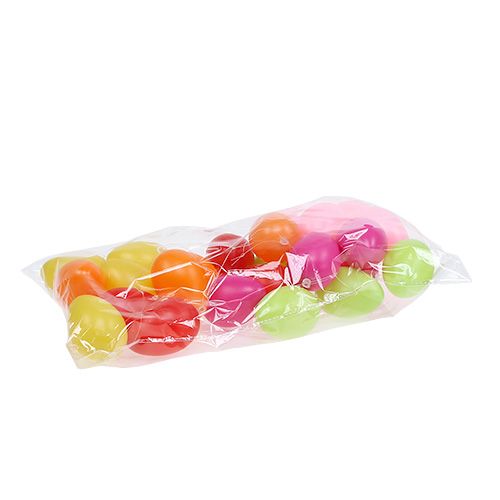 Floristik24 Plastic egg 6cm assorted 24pcs