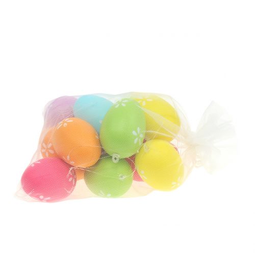 Product Easter eggs for hanging colorful 6cm 12 pcs