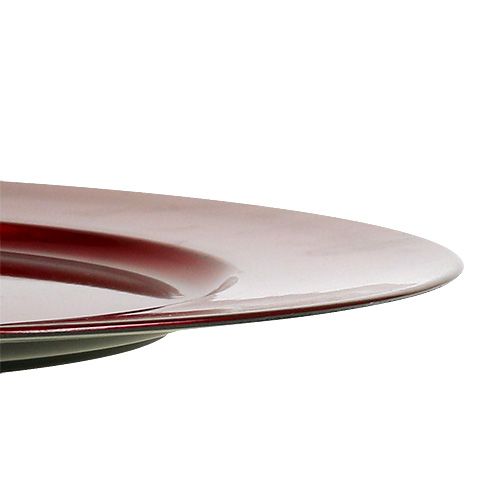 Product Plastic plate Ø33cm red with glazed effect