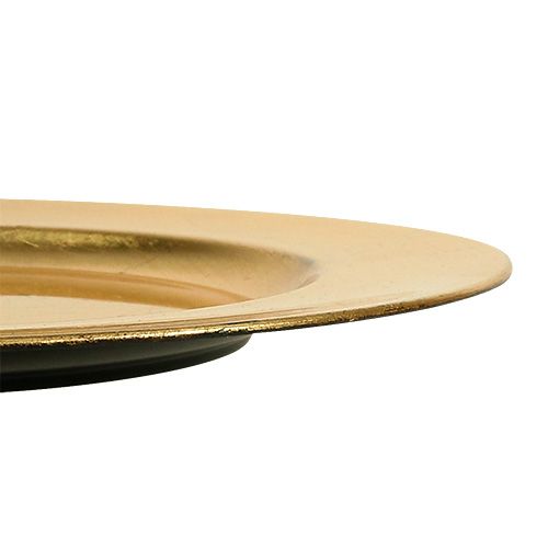 Product Plastic plate Ø33cm gold with gold leaf effect