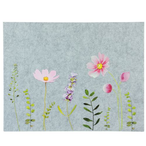 Floristik24 Placemat Table Mat Felt Flowers 45x4.5x35cm 4pcs