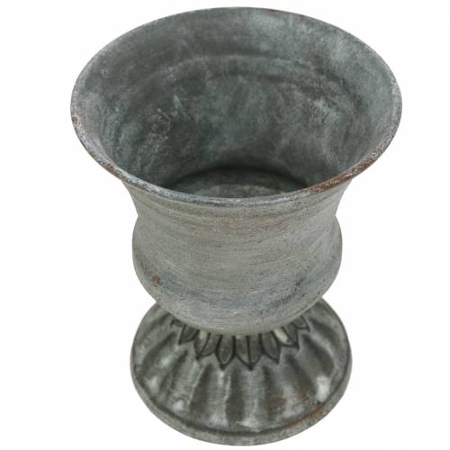 Floristik24 Plant Cup Goblet Antique Gray Ø7.5cm H9cm