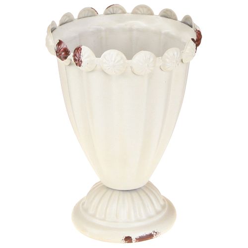 Product Small decorative metal goblet vase in vintage style