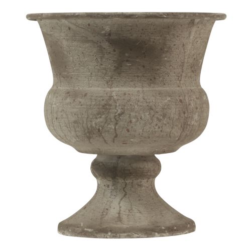 Product Cup vase metal decorative bowl grey antique Ø13.5cm H15cm