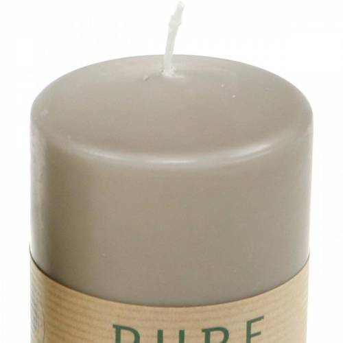 Product Pure pillar candle brown 90/70 candle sustainable stearin and rapeseed natural wax