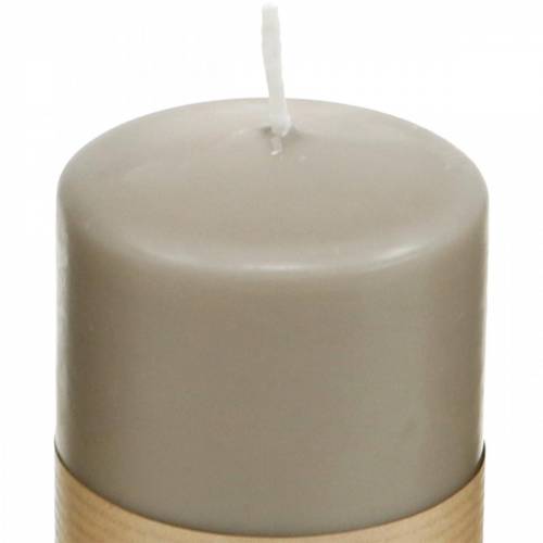 Product Pure pillar candle brown 90/60 natural wax candle sustainable stearin rapeseed candle decoration