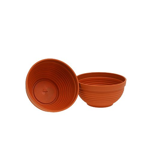 R-bowl plastic terracotta Ø13cm, 10pcs
