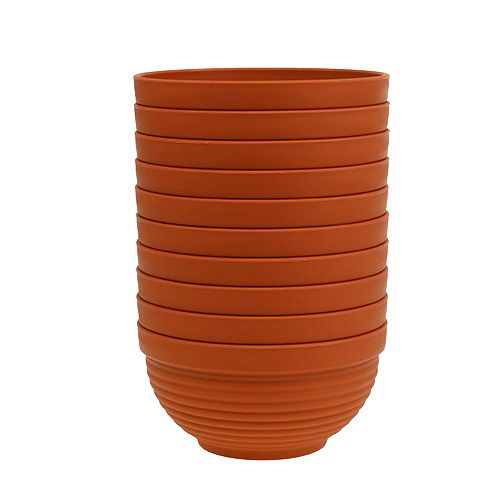 Product R-bowl plastic terracotta Ø19cm, 10pcs