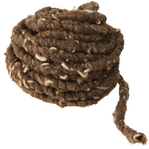 RAW Cord Wool Cord with Jute Sheep&#39;s Wool Brown 8mm 10m