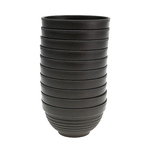 Product R-bowl plastic anthracite Ø13cm, 10 pieces