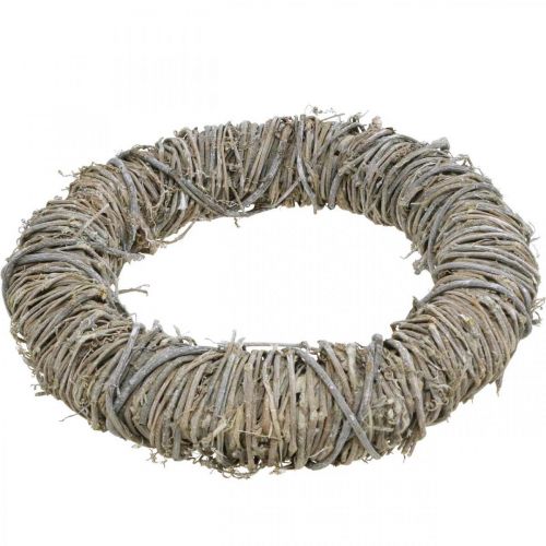 Product Autumn wreath, door wreath, Ø30cm, white, vine decoration wreath