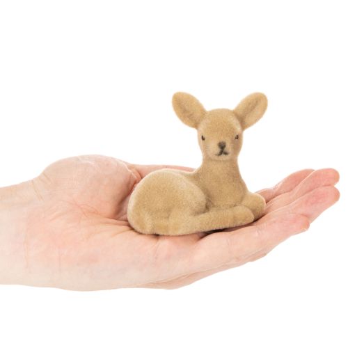 Product Decorative reclining fawn figurine for table decoration, 8cm, 6 pieces