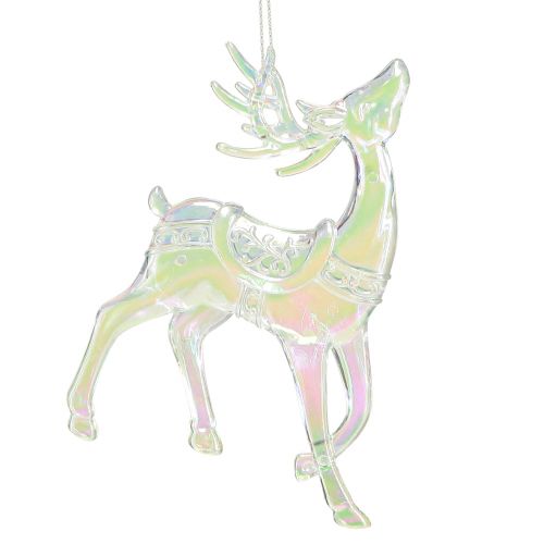 Reindeer decoration Christmas decoration iridescent H12cm 3pcs