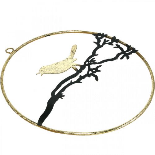 Product Window decoration bird, autumn decoration for hanging, metal Ø22.5cm