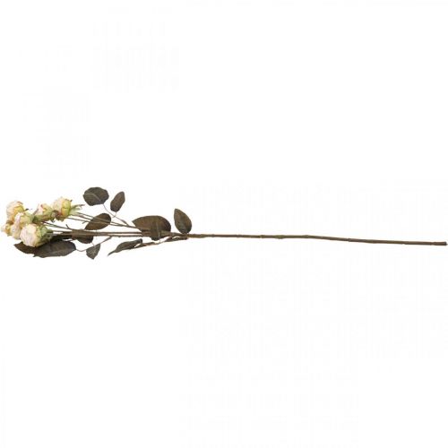 Product Artificial roses wilted Drylook 9 petals cream 69cm