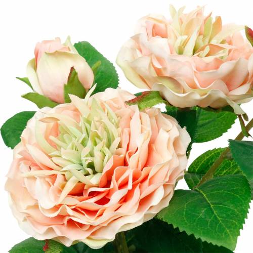 Product Decorative rose in pot, romantic silk flowers, pink peony