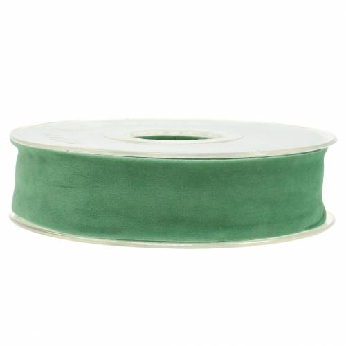 Product Velvet ribbon green 25mm 7m