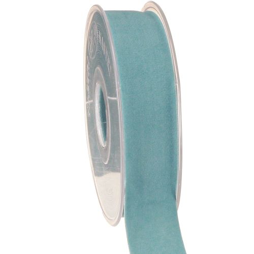 Product Velvet ribbon blue jewelry ribbon light blue 25mm 7m