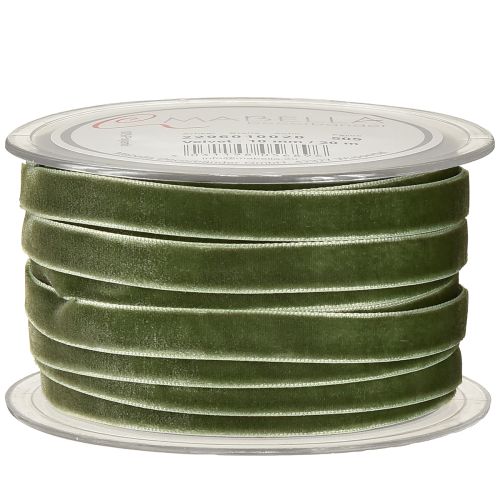 Product Velvet ribbon gift ribbon decorative ribbon green W10mm 20m