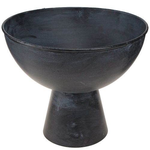 Bowl with base metal trophy bowl anthracite Ø26cm H21cm