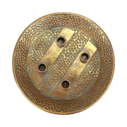 Floristik24 Candle plate metal antique stick candle holder gold Ø32cm