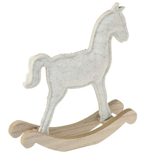 Product Rocking horse decoration Christmas cream 20x4.5x22cm 2 pieces