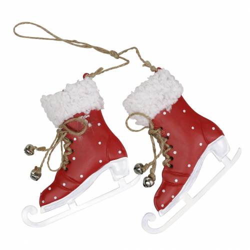 Floristik24 Christmas tree decorations ice skates to hang red, white 10.5 × 10cm