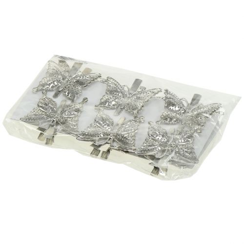 Product Metal butterfly on clip 12pcs