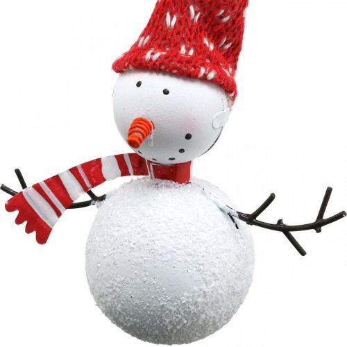 Product Christmas tree decoration snowman for hanging metal 8.5/13cm 4 pcs