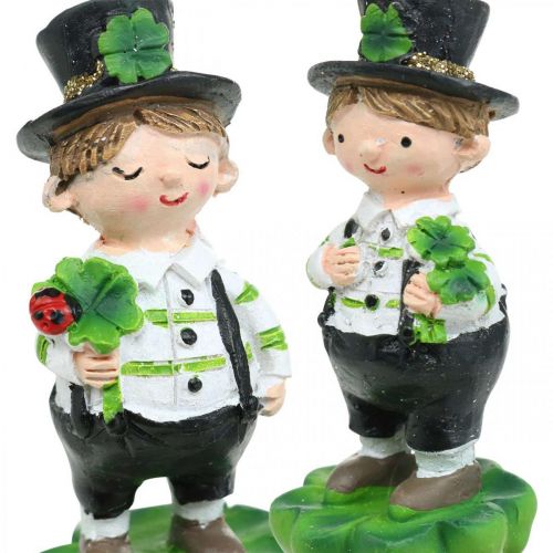 Product Chimney sweep with clover, plug for New Year's Eve, lucky charm, St Patricks Day L27cm 4 pcs