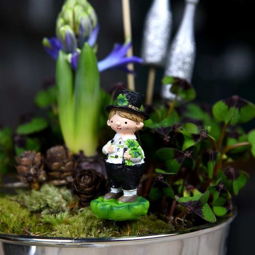 Product Chimney sweep with clover, plug for New Year's Eve, lucky charm, St Patricks Day L27cm 4 pcs