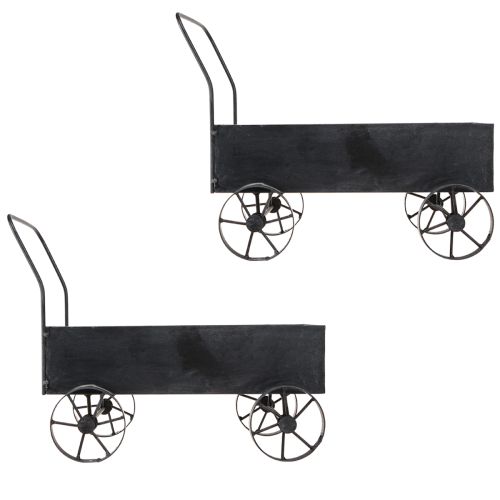 Product Wheelbarrow Decoration Metal Planter Anthracite L37cm