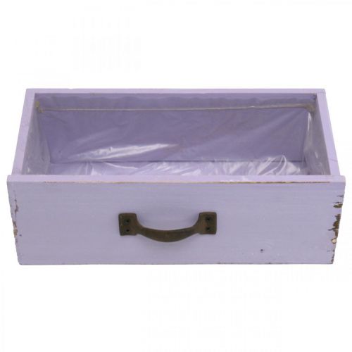 Product Planter Decorative Drawer Shabby Chic Wood Purple 25×13×8cm