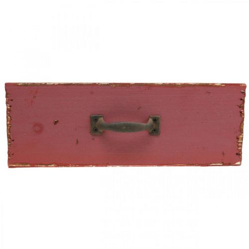 Floristik24 Planter Wooden Drawer Shabby Chic Red 25x13x9cm